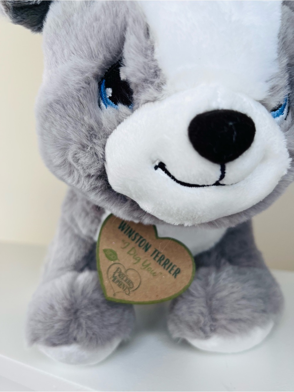 Winston Terrier Plush Toy - Gray Precious moments